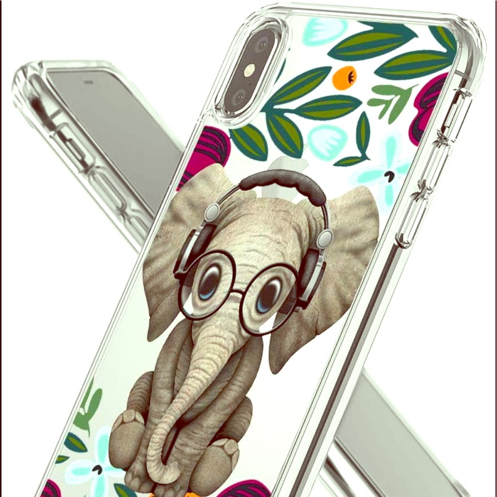 iPhone X Elephant Floral Phone Case